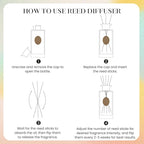 M&SENSE 6.3 oz Large Reed Diffuser Set | Creamy Vanilla Scent Oil Diffuser with Sticks | Hotel Collection Non-Toxic Essential Oil |for Bedroom Bathroom Living Room