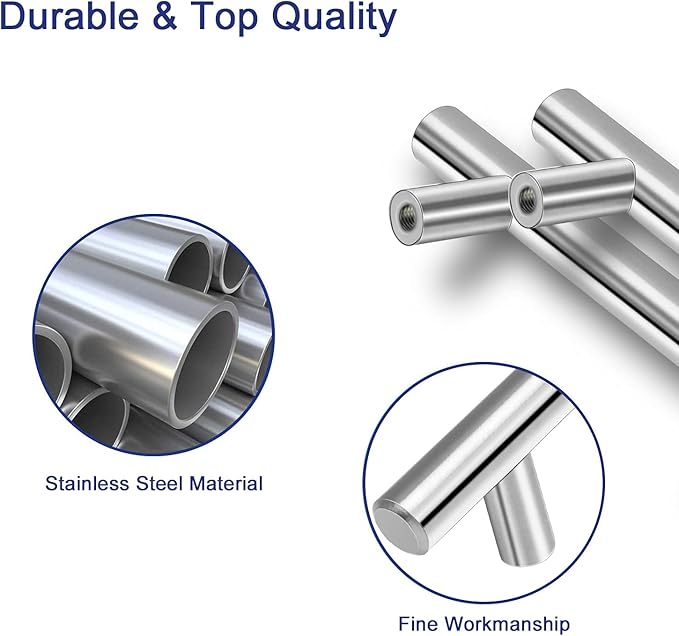 HBL' 35 Pack | 3 Inch Center to Center Brushed Nickel Cabinet Pulls Kitchen Cabinet Handles,Made of Stainless Steel,Ideal for Cabinet,Drawer,Cupboard and Wardrobe.
