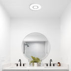 Homewerks 7141-80-RGB Bathroom Fan with Light LED Color Changing and Dimmable, SmartVent Humidity Sensing Ventilation Fan with Remote, 80 CFM 1.0 Sones