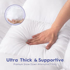 ABENE Full XL Size Mattress Topper for Back Pain Relief, Extra Thick Mattress Pad Pillowtop, Soft Plush Mattress Cover Bed Topper with Deep Pocket, Overfilled Down Alternative Filling, White
