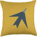 Cute Scandinavian Animals Designs Chic Scandinavian Bird Minimalism Throw Pillow, 18x18, Multicolor