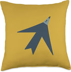 Cute Scandinavian Animals Designs Chic Scandinavian Bird Minimalism Throw Pillow, 18x18, Multicolor