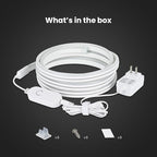 Feit Electric Smart Neon Strip Lights 10FT, Flexible RGBW Color Chasing LED Light Strip, 2.4GHz WiFi Enabled, Works with Alexa and Google Home Assistant, 22W, Music Sync, App Control NF10/CHASE/AG