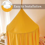 dix-rainbow Princess Decor Canopy for Kids Bed, Soft and Durable Bed Canopy for Girls Room Tent Canopy Dreamy Mosquito Net Bedding, Children Reading Nook Canopies Indoor