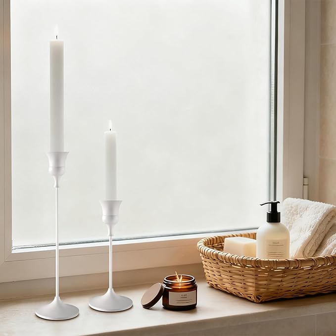 Candlestick Holders White, 6 Packs Taper Candle Holder for Candlesticks, Candle Sticks Holder Decor for Home Decor