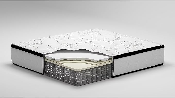 Ashley Chime Full Mattress Hybrid 12 Inch Firm Memory Foam for Pressure Relief, Mattress In a Box with Cooling Gel, Fiberglass Free