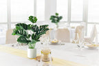 RECUTMS Artificial Palm Tree Leave Plants Faux Large Tropical Monstera Turtle Leaf Indoor Outdoor UV Resistant Fake Plant Greenery Hawaiian Luau Jungle Beach Party Home Garden Spring Summer Decoration