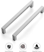 Ravinte 15 Pack 7-1/2 Inch Kitchen Square Cabinet Handles Satin Nickel Pulls Brushed Nickel Kitchen Cabinet Hardware Handles for Cupboard Drawer Pulls