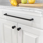 Amerdeco 10 Pack Matte Black Cabinet Pulls 10 Inch(256MM) Hole Centers Kitchen Cabinet Handles Hardware Kitchen Handles for Cabinets Cupboard Handles Drawer Pulls ZH0041