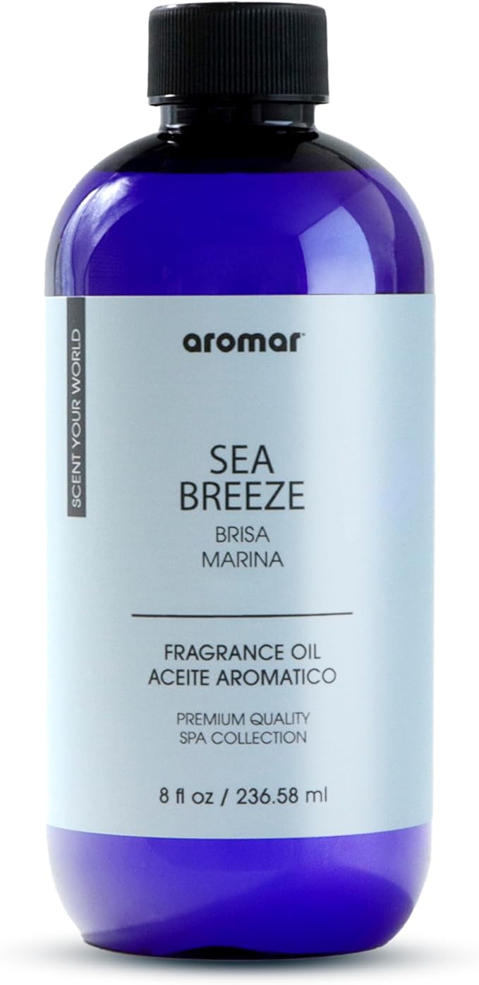 AROMAR Premium Fragrance Oil - Essential Oil for Diffusers & Home Aromatherapy - Sea Breeze - 8oz