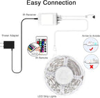 DAYBETTER Smart Led Lights 32.8 ft, 2835 RGB Led Strip Lights Kits with 24 Keys Remote, App Control Timer Schedule Led Music Strip Lights