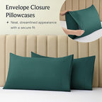 LuxClub 4 PC Queen Sheet Set, Deep Pockets Wrinkle Free Cooling Bed Sheets Hotel Bedding for Women, Men, Kids & Teens, Includes 1 Fitted Sheet, 1 Flat Sheet and 2 Pillowcases - Silky Soft Emerald