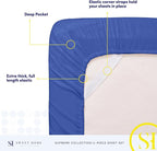 California King Sheet Sets - Breathable Luxury Sheets with Full Elastic & Secure Corner Straps Built In - 1800 Supreme Collection Deep Pocket Bedding Set, Sheet Set, California King, Royal Blue