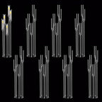 8pcs 5 Arm Floor Candelabra,Acrylic Floor Candle Holder for Wedding Centerpiece Tall Clear Candle Holders for Ceremony Birthday Party Home Decoration Fit 0.8 LED Candles