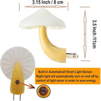 AUSAYE 4 Pack Plug in Night Light, Mushroom Light LED Nightlights for Kids, Adults, Bedroom, Bathroom,Hallway, Stairs, Kitchen Blue