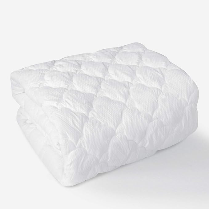 Air Mattress Pad Cover King, Thick Quilted Mattress Topper Cover, Super Soft Breathable and Noiseless Down Alternative Fiber Mattress Pad with Deep Pocket