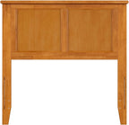 AFI, Madison Twin Solid Wood Panel Headboard with Attachable Charger, Light Toffee