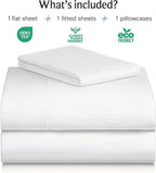 LuxClub Twin XL Sheets - Soft Kids Twin Bed Sheets for Boys and Girls, 3 PC Deep Pockets Wrinkle Free Kids Fitted Sheets Machine Washable Hotel Bedding Silky Soft- White Twin XL