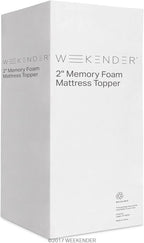 WEEKENDER 2 Inch Memory Foam Mattress Topper - Full, Off White