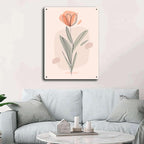 Metal and Tin SignsElegant Floral Prints for Home Decor Bedroom and Bathroom Wall Decoration 12x16inch Tin Sign