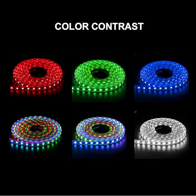 BTF-LIGHTING WS2812B IC RGB 5050SMD Pure Gold Individual Addressable LED Strip 3.28FT 144LED 144Pixel/m Flexible Full Color IP30 DC5V for DIY Chasing Color Project(No Adapter or Controller)