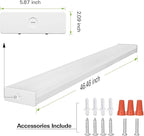 4 Pack 4FT LED Wraparound Light with 3 Wattages/3 Lumens/3 CCT Selectable, 55W/65W/75W, 5500lm/6500lm/7500lm, 3000K/4000K/5000K 4 Foot LED Wrap Light Fixture, Flush Mount Office Ceiling Light, ETL