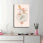 Metal Tin Signs Cute Floral Modern Art Suitable for Home Bar Cafe Farmhouse Decoration8x12inch Tin Sign