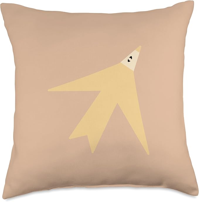 Cute Scandinavian Animals Designs Chic Scandinavian Bird Minimalism Throw Pillow, 18x18, Multicolor