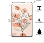 Metal Signs Abstract Floral Line Art Poster Metal Signs 12x16inch Tin Sign
