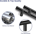 HBL' 10 Pack | 3-1/2 Inch Center to Center Matte Black Cabinet Pulls Kitchen Cabinet Handles, Made of Stainless Steel, Ideal for Cabinet,Drawer,Cupboard and Wardrobe.