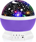 Night Light for Kids, Toys for 3 4 5 6 7 8 Year Old Boys Girls, Star Projector 360 Degree Rotation - 4 LED Bulbs 12 Light Color Changing with USB Cable, Romantic Gifts for Men Women Children