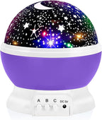 Night Light for Kids, Toys for 3 4 5 6 7 8 Year Old Boys Girls, Star Projector 360 Degree Rotation - 4 LED Bulbs 12 Light Color Changing with USB Cable, Romantic Gifts for Men Women Children