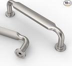 Asidrama 10 Pack 3.75 Inch(96mm) Brushed Satin Nickel Kitchen Cabinet Handles, Cabinet Pulls Kitchen Cabinet Hardware for Cupboard Drawer Pulls