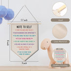 Positive Psychology Affirmations Therapy Office Decor, Back to School Decorations Canvas Hanging Pennant Flag Banner Wall Sign Decor for Bedroom Classroom Playroom Game Room Front Door