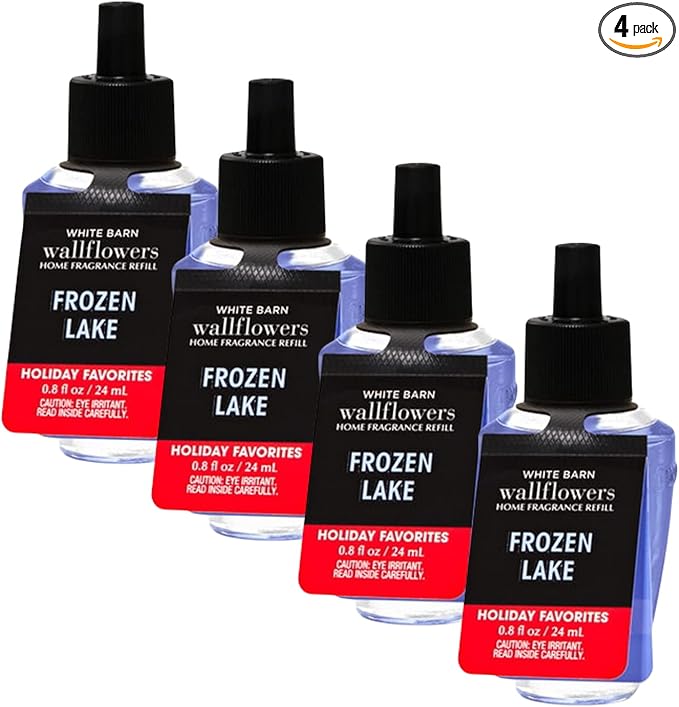 Bath and Body Works 4 Pack Frozen Lake Wallflowers Fragrance Refill 0.8 Oz.