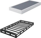 ALDRICH 5 Inch Heavy Duty Metal Box Spring Mattress Foundation 1500lbs Max Weight Capacity/Non-Slip/No Noise/Easy Assembly/Easy Clean Cover,Twin XL