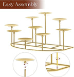 Candelabra Fireplace Candle Holder: Gold Metal Pillar Candle Holders for Inside Fireplace Mantle Decor Floor Candelabras Table Centerpiece