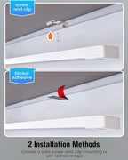 MYPLUS 2Pcs 36 Inch Under Cabinet Lights with Hand Wave, Under Counter Lighting 4000K Natural White,Dimmable,Plug and Play,LED Lights for Kitchen Cabinet, Cupboard, Closet, Desk