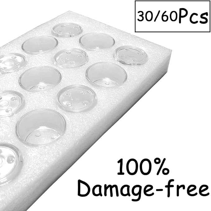 GOLDEAL 60-Pcs Tealight Candle Holders,Small Clear Glass,Tealight Holders Bulk Use for Weddings Parties Dinner,for 1.5" Tealight. Candle Mould