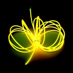 MaxLax EL Wire Yellow, 9.8ft/3m Portable Battery Pack Neon Light Strip 360° Cuttable Glowing Rope Lights for Parties, Halloween, DIY Decoration