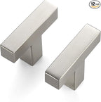 JOY DECOR 12 Pack Cabinet Knobs, Brushed Nickel Cabinet Handles, 2 Inch Kitchen Knobs, Single Hole Drawer Hardware for Dresser Drawers