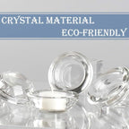 Clear Tealight Candle Holders - Set of 12, Round Chunky Glass Candle Holder, 3" Diameter - CH01 - Clear