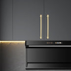 6 Pack 10 inch(254mm) Brushed Brass Cabinet Handles - Gold Drawer Pulls for Kitchen & Dresser