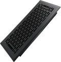 4x10 Inches Heavy Duty Walkable Floor Register - Easy Adjust Air Supply Lever Decorative Floor Vent Covers - Boston Design Vent Covers for Home - Matte Black