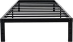 45MinST 14 Inch Reinforced Platform Bed Frame/3500lbs Heavy Duty/Easy Assembly Mattress Foundation/Steel Slat/Noise Free/No Box Spring Needed, Twin