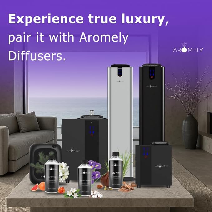 AROMELY My Way Essential Diffuser Oil Blend - Inspired by 1 Hotel® - Luxurious Fragrance with Notes of Leather, Cardamon, Lemon, Cedarwood, Iris and Amber. (150ml (5 Fl Oz), My Way)