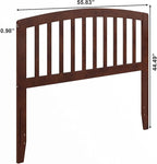 AFI Richmond Full Size Headboard with Attachable Charger in Walnut