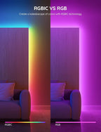 Govee 100ft RGBIC LED Strip Lights, Smart LED Lights for Bedroom, Bluetooth LED Strip Lights APP Control, DIY Multiple Colors on One Line, Color Changing LED Lights for Bedroom Decor, 2 Rolls of 50ft