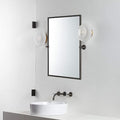 TEHOME Pivot Tilting Bathroom Vanty Mirror Rectangle Oil Rubbed Bronze Metal Framed Beveled Wall Mirror, Overall 23.9 x 30 inches (Mirrror 20 x 30 inches)