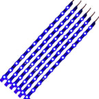 DC 12V Waterproof 1Ft 12 LED Strip Underbody Light with 6 inches Wires for Motor (Blue,Pack of 6)